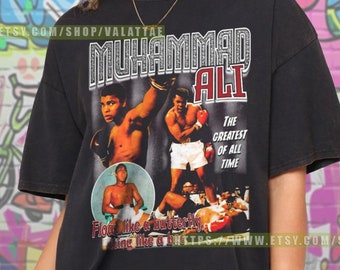Muhammad Ali 60s I Am The Greatest of All Time 56 Wins 37 Kos Adult T-Shirt Tee Muhammad Ali 60s I Am The Greatest of All Time 56 Wins 37 Kos Adult T-Shirt Tee