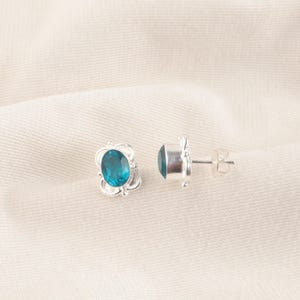 Apatite Earrings 925 Sterling Silver Earrings Apatite Gemstone Earrings Handmade Earrings Apatite Jewelry Christmas Gift For Her