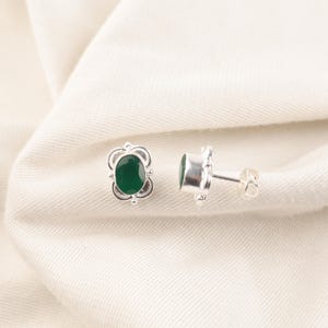 Green Onyx Earring, 925 Sterling Silver Earring, Onyx Earrings for Women, Handmade Earring, Statement Earring, Gift For Her