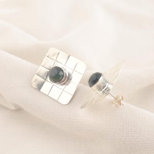 Natural Moss Agate Earring, Green Gemstone Earring, 925 Silver Earrings, Boho Earrings, Moss Agate Jewelry, Dangle Drop Earring For Gift