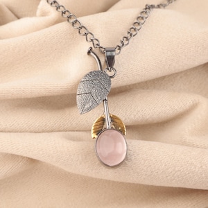 Rose Quartz Pendant 925 Sterling Silver Pendant Rose Quartz Gemstone Pendant Handmade Silver Jewelry Rose Quartz Jewelry Gift For Her