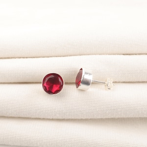 Pink Rubellite Gemstone Daily Wear Earrings, Pink Stud Earrings, 925 Sterling Silver Jewelry, Birthday Gift, Earrings For Her