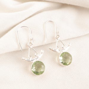 Green Amethyst Earrings 925 Sterling Silver Earrings Amethyst Gemstone Earrings Jewelry Handmade Earrings Amethyst Jewelry Gift For Women