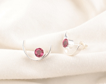 Pink Tourmaline Earrings, 925 Sterling Silver Earring, Tourmaline Dangle Drop Earrings, Bridal Earrings, Anniversary Gift For Her & Women