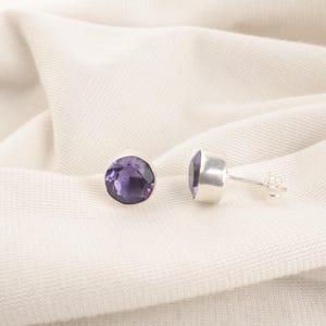 Amethyst Earrings 925 Sterling Silver Earrings Amethyst Gemstone Earrings Jewelry Handmade Earrings Amethyst Jewelry