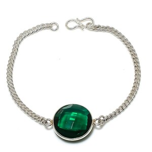 Chrome Diopside Bracelet 925 Sterling Silver Bracelet Handmade Bracelet For Gift