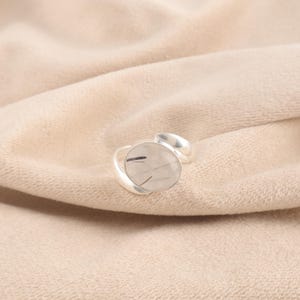 Black Rutile Quartz Ring, Wedding Ring, Birthstone Ring, Women Jewelry, Black Rutile Ring, Rutilated Ring, 925 Sterling Silver Jewelry