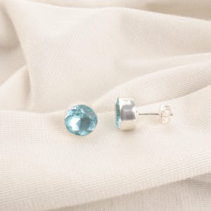 Sky Blue Topaz Earrings 925 Sterling Silver Earrings Blue Topaz Gemstone Earrings Jewelry Handmade Earrings Blue Topaz Jewelry Gift For Her