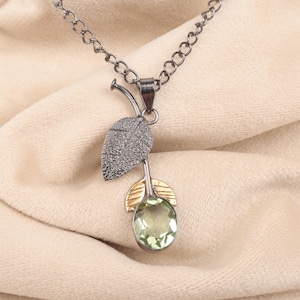 Grüner Amethyst Anhänger 925 Sterling Silber Anhänger Grüner Amethyst Edelstein Handgemachter Silber Schmuck Amethyst Handgemachter Anhänger für Geschenk
