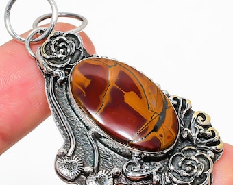 Handmade Noreena Jasper Pendant, 925 Sterling Silver Jewelry