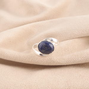 Lapis Lazuli Ring 925 Sterling Silber Ring Lapis Lazuli Echter Edelstein Boho Ring Handgemachter Silber Schmuck Ring Geschenk Für Sie