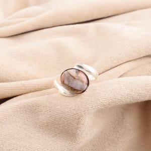 Anel de cobre turquesa opala rosa, anel de prata esterlina 925, anel de turquesa rosa, anel de cobre turquesa, anel para mulheres, anel de pedra preciosa rosa