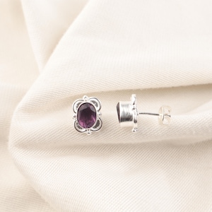 Amethyst Earrings 925 Sterling Silver Earrings Amethyst Gemstone Earrings Jewelry Handmade Earrings Amethyst Jewelry Gift For Her