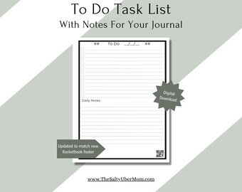 Weekly To Do List: Daily Notes Journal Page (Digital Download)