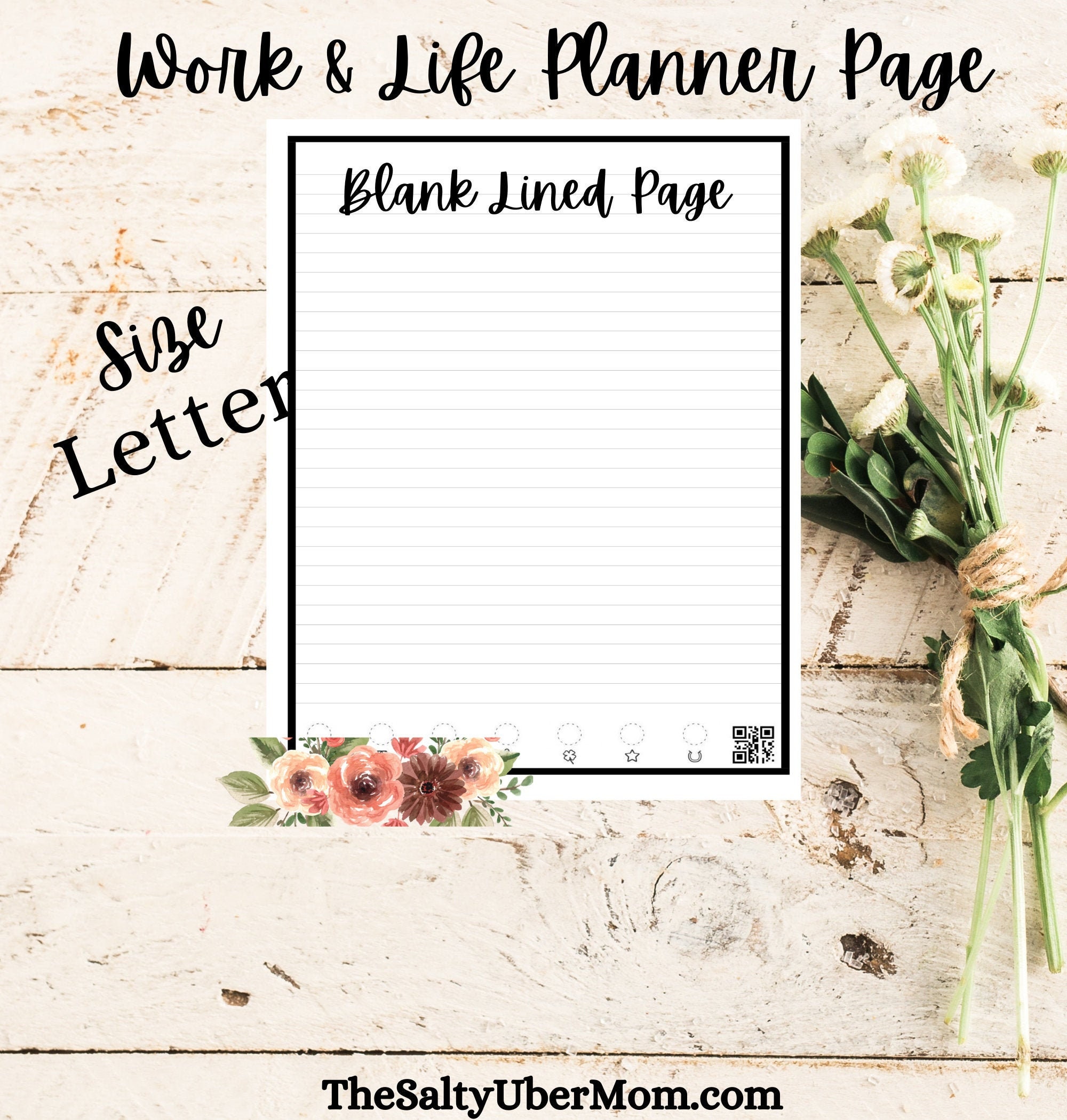 Lined Notebook Page Digital Download Journal Page for Rocketbook - Etsy