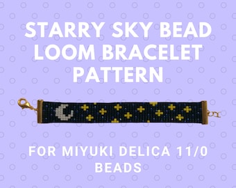 Pulsera Bead Loom Patrón Cielo Estrellado para Miyuki Delica 11/0