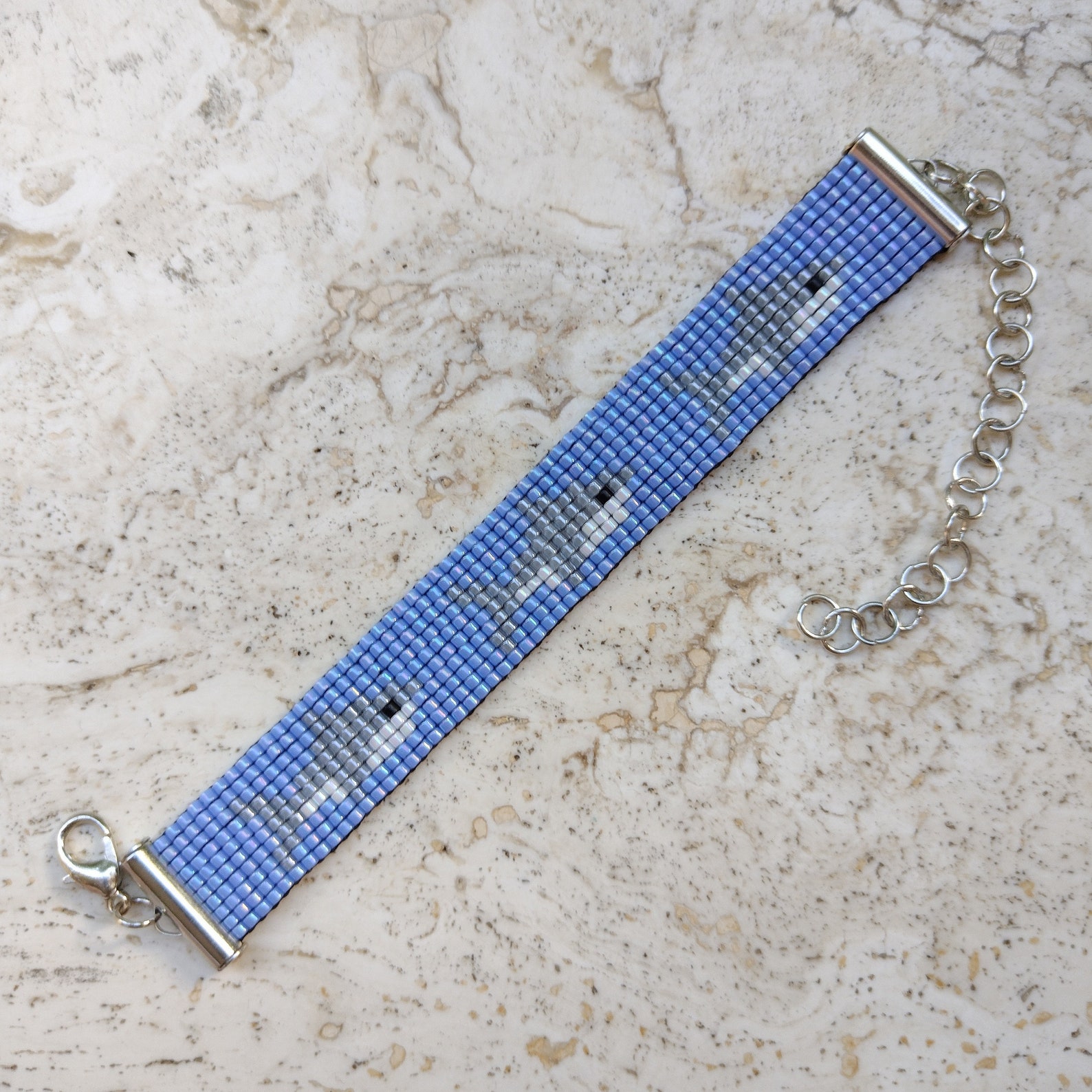 Handmade Bead Loom Shark Bracelet Seed Bead Woven Bracelet Etsy