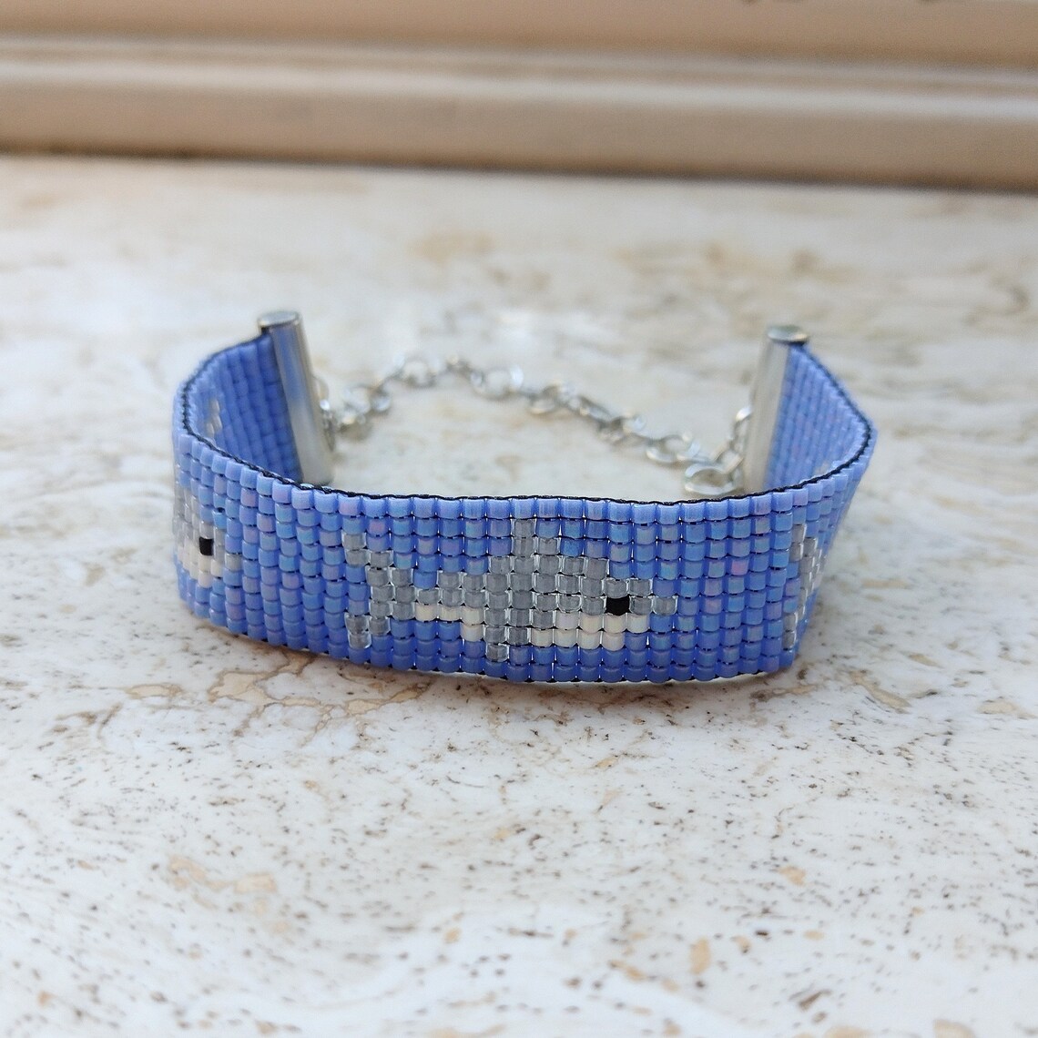 Handmade Bead Loom Shark Bracelet Seed Bead Woven Bracelet Etsy