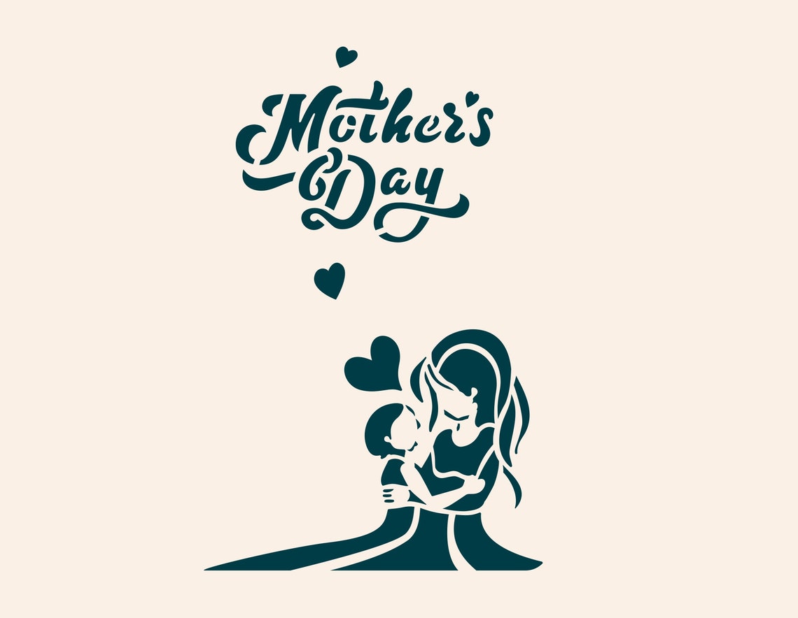 Download Mothers Day card SVG papercut template SVG file for | Etsy