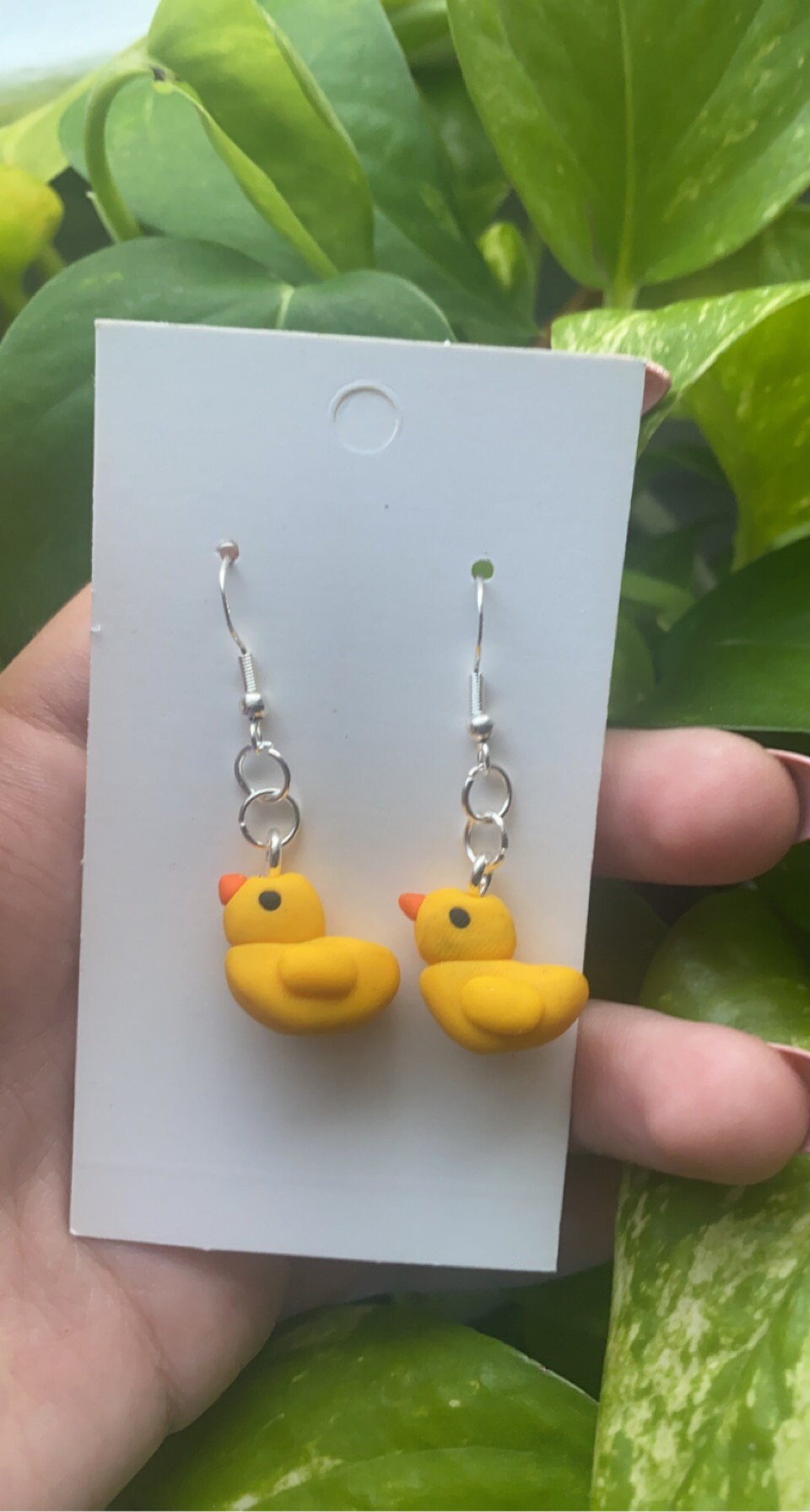 Clay Duck Earrings Etsy
