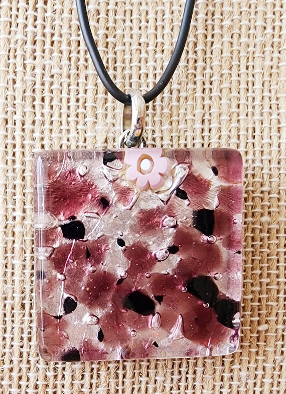 Pink Murano Glass Necklace - image 2