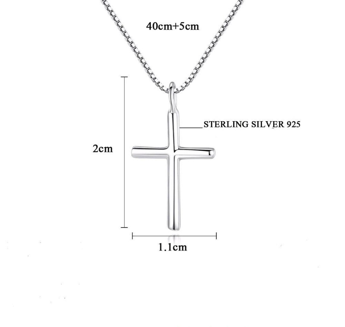 DOTBJ 925 Sterling Silber Kreuz Kette Mit Holz - Edle Halskette Für Herren & Damen