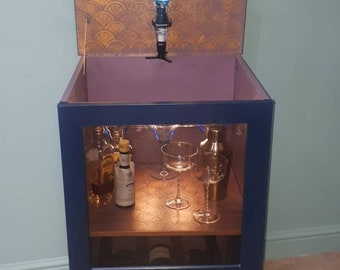 Upcycled Art Deco Drinks Cabinet with Optics and Wine Rack by commision 200-250GBP (dependant on specifications)