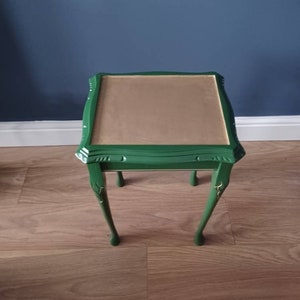 Green and Gold Vintage Side Table