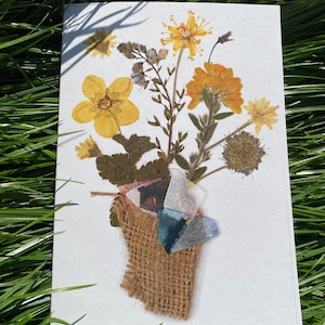 Carte bouquet de fleurs sauvages Sunburst