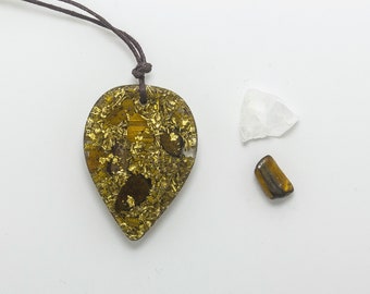 Collana pendente orgonite Tiger's Eye