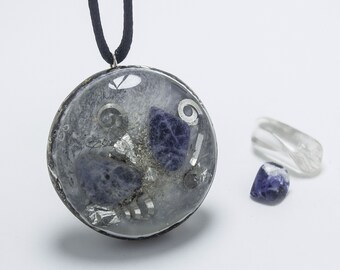 Orgonite Sodalite Pendente Collana