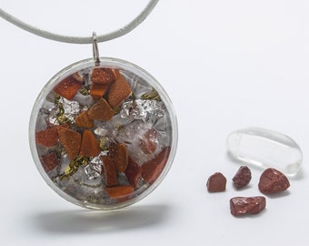 Collana Diaspro Rosso Orgonite