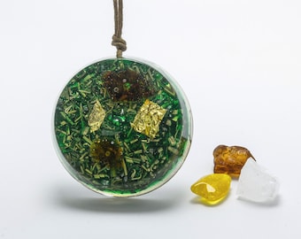 Collana orgonite amber protection