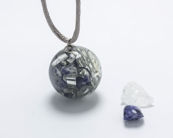 Orgonite Sodalite ball Pendant Collana