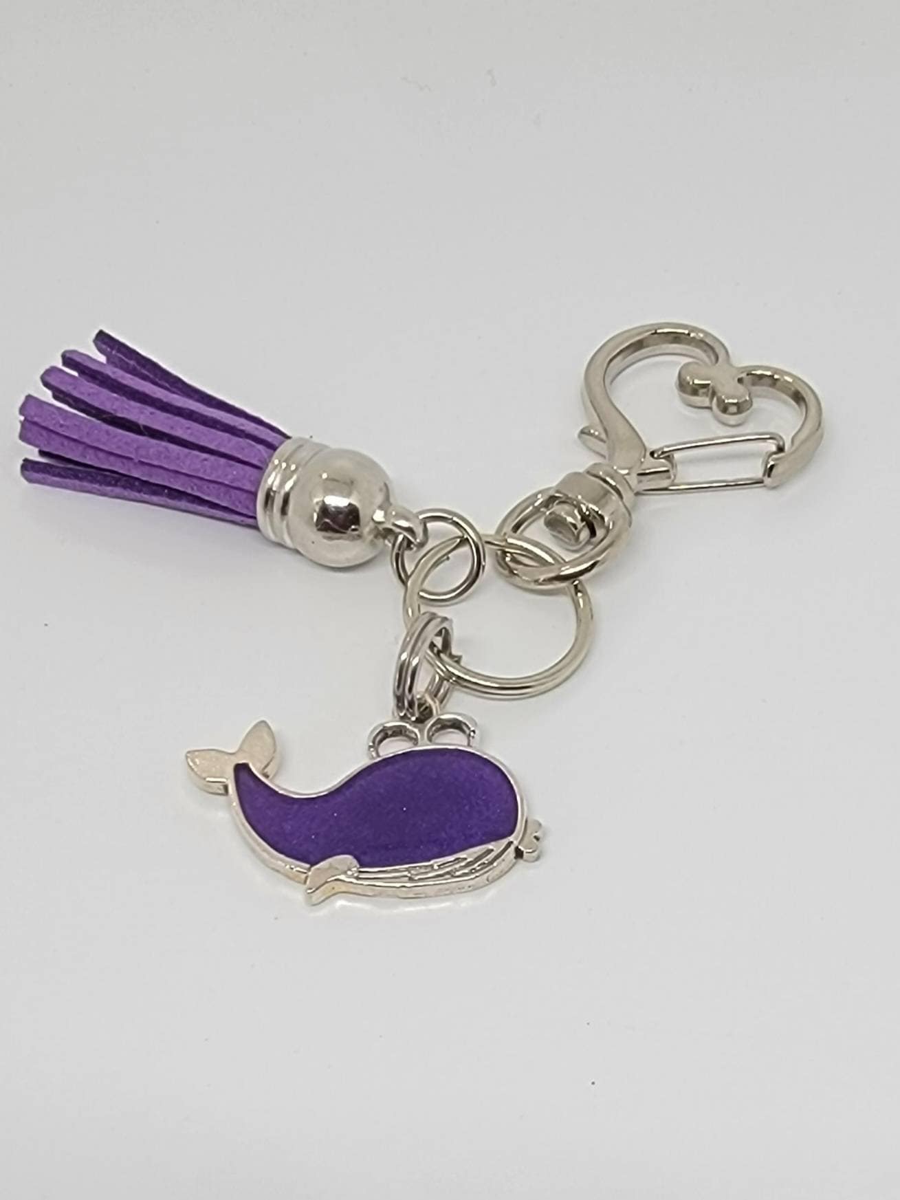 Whale charm keychain /Bag Clip