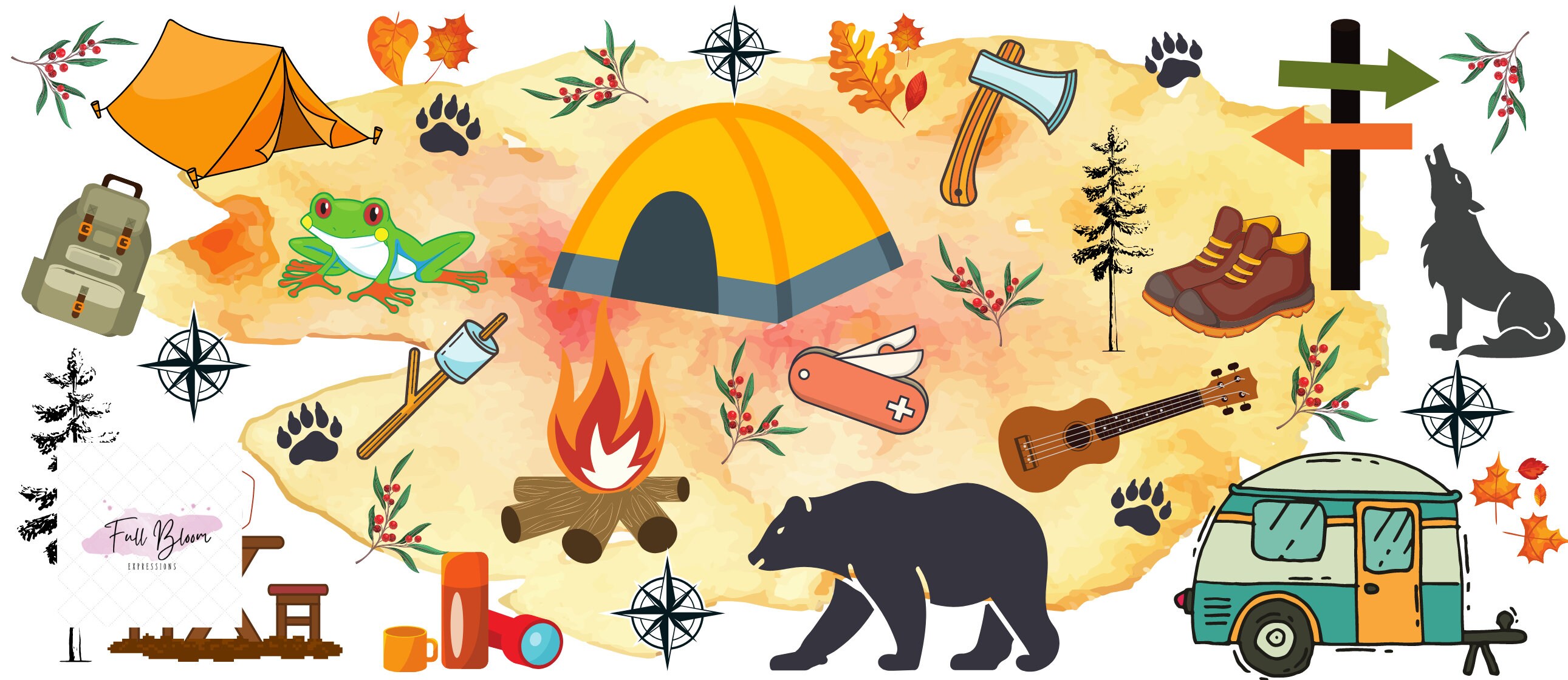 Full Wrap Campground Mug Camping Mug Hiking Mug Bear Mug Etsy