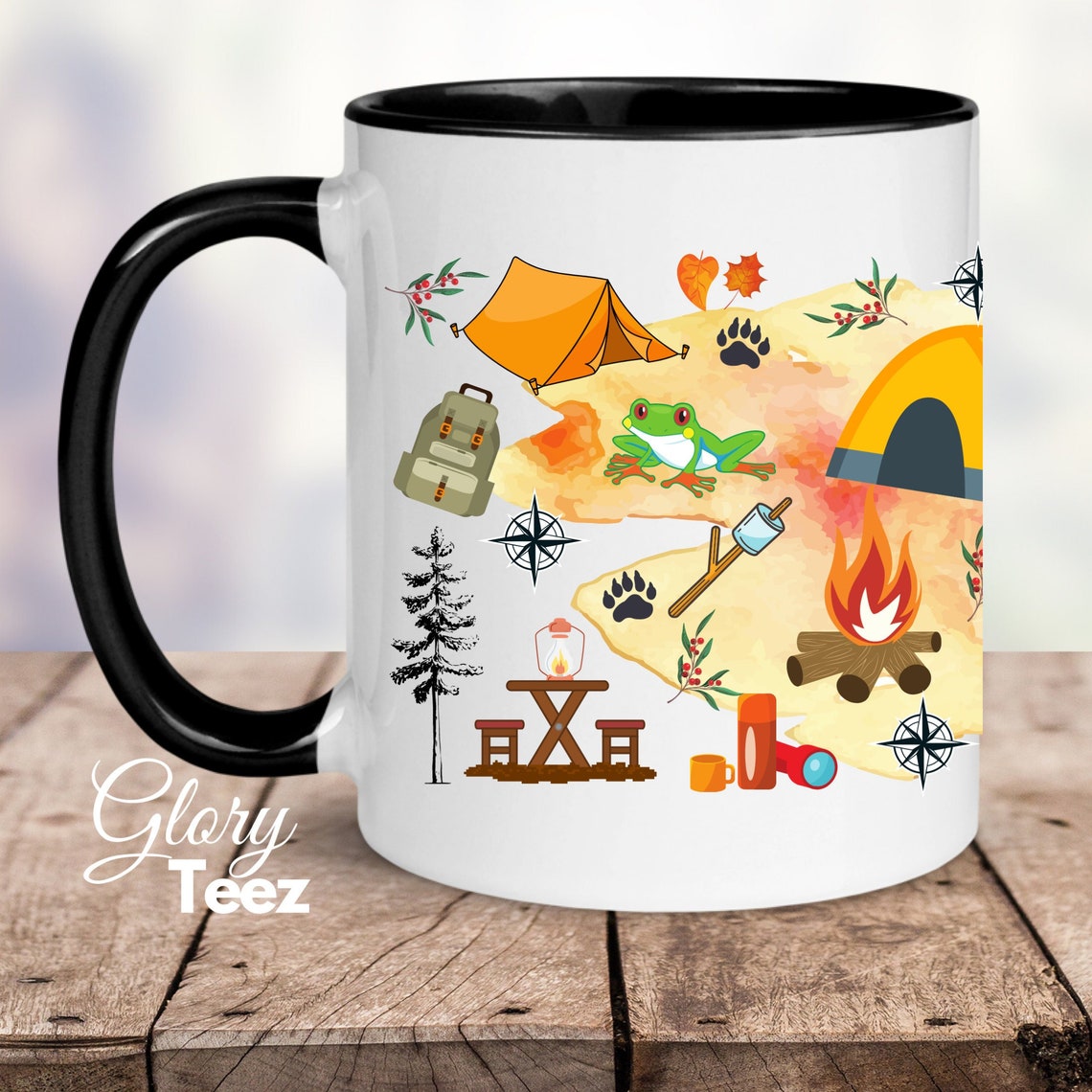 Full Wrap Campground Mug Camping Mug Hiking Mug Bear Mug Etsy