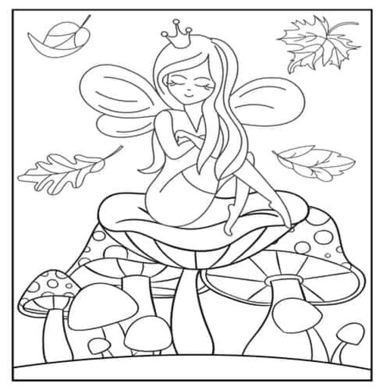 Fairy Princess coloring page | Etsy