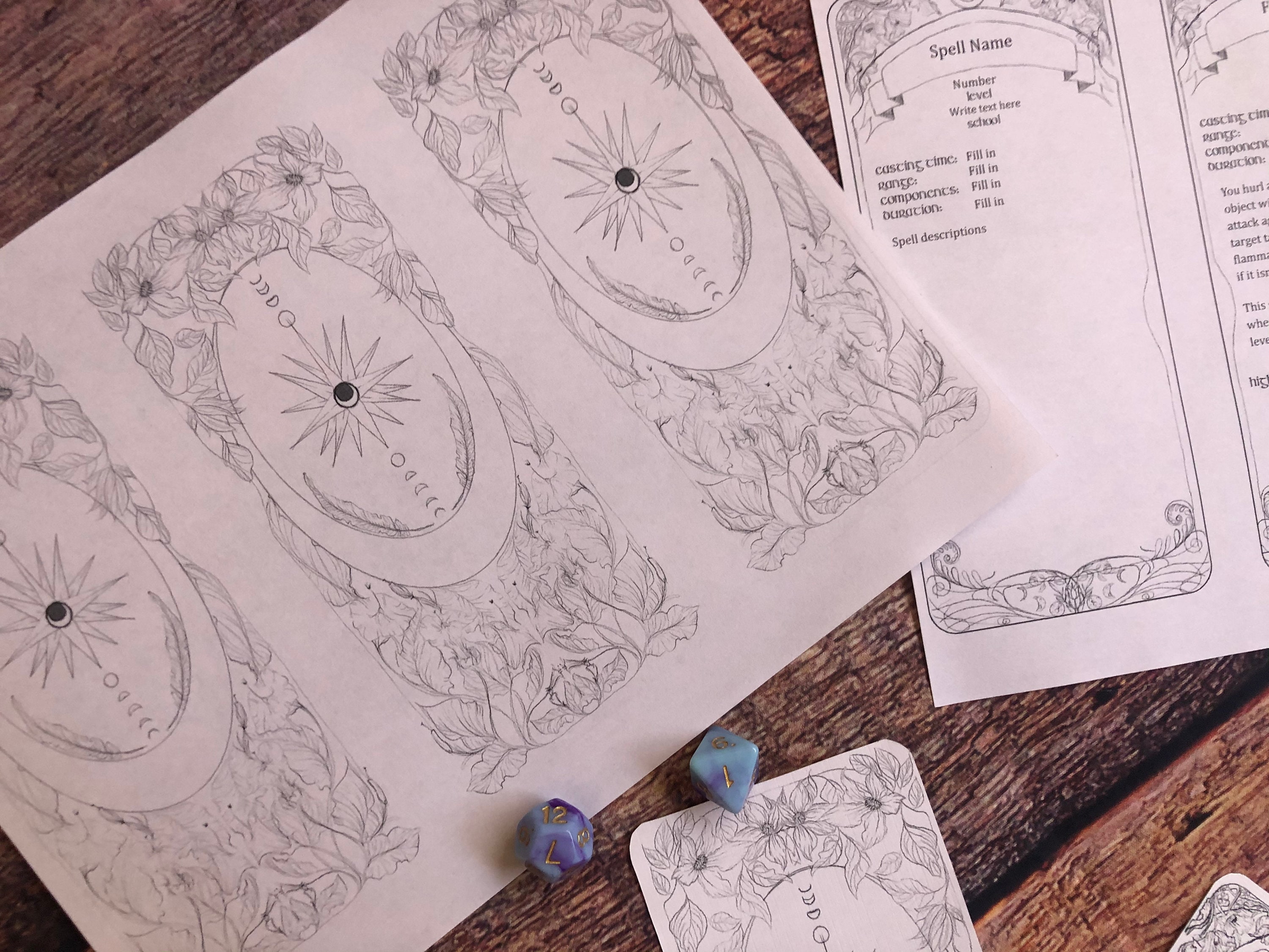 DnD Printable Spell Cards | Etsy