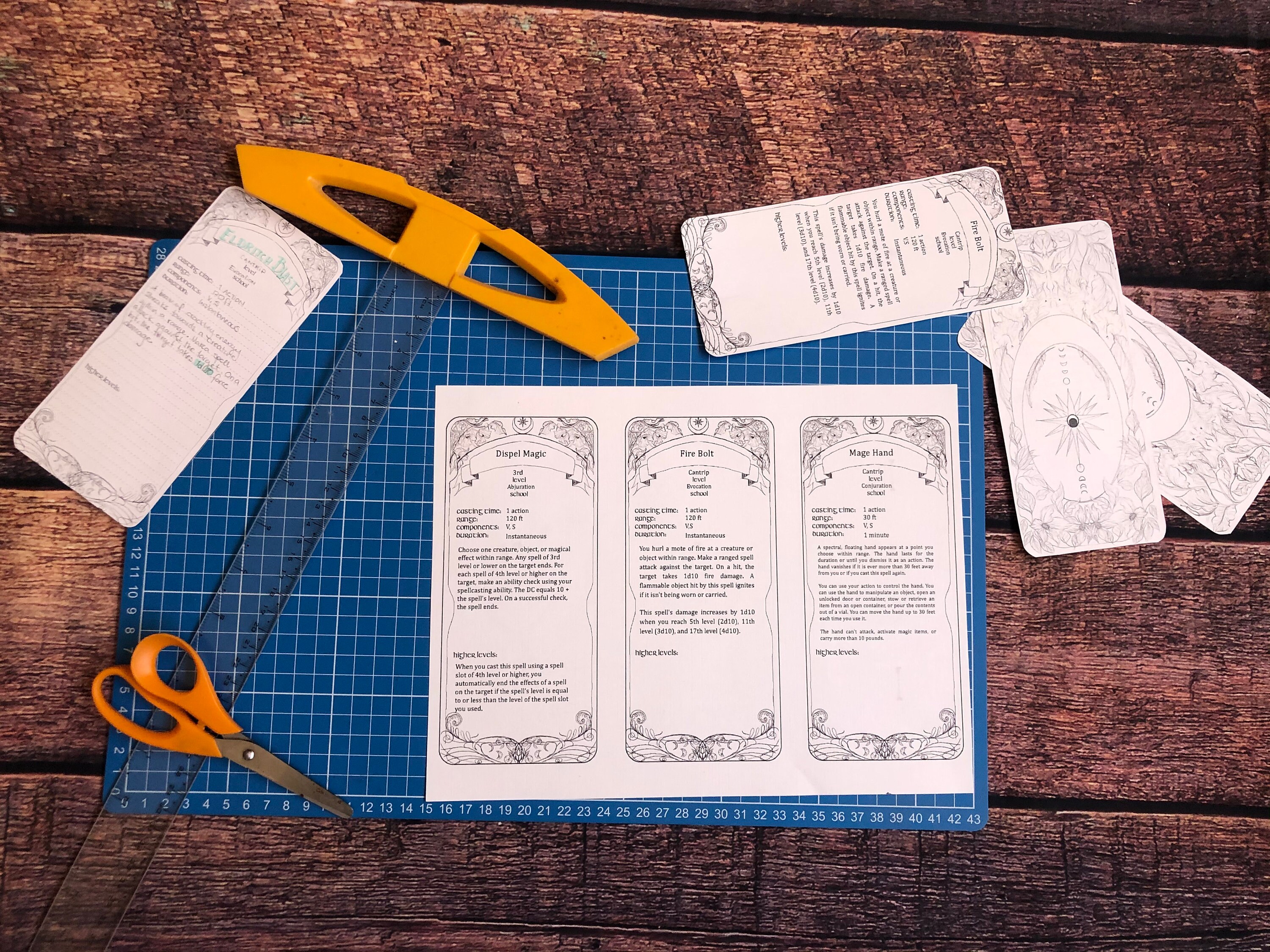 Dnd Printable Spell Cards