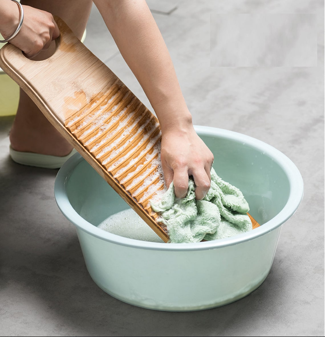 Natural bamboo hand washboard used for laundry small wooden Etsy