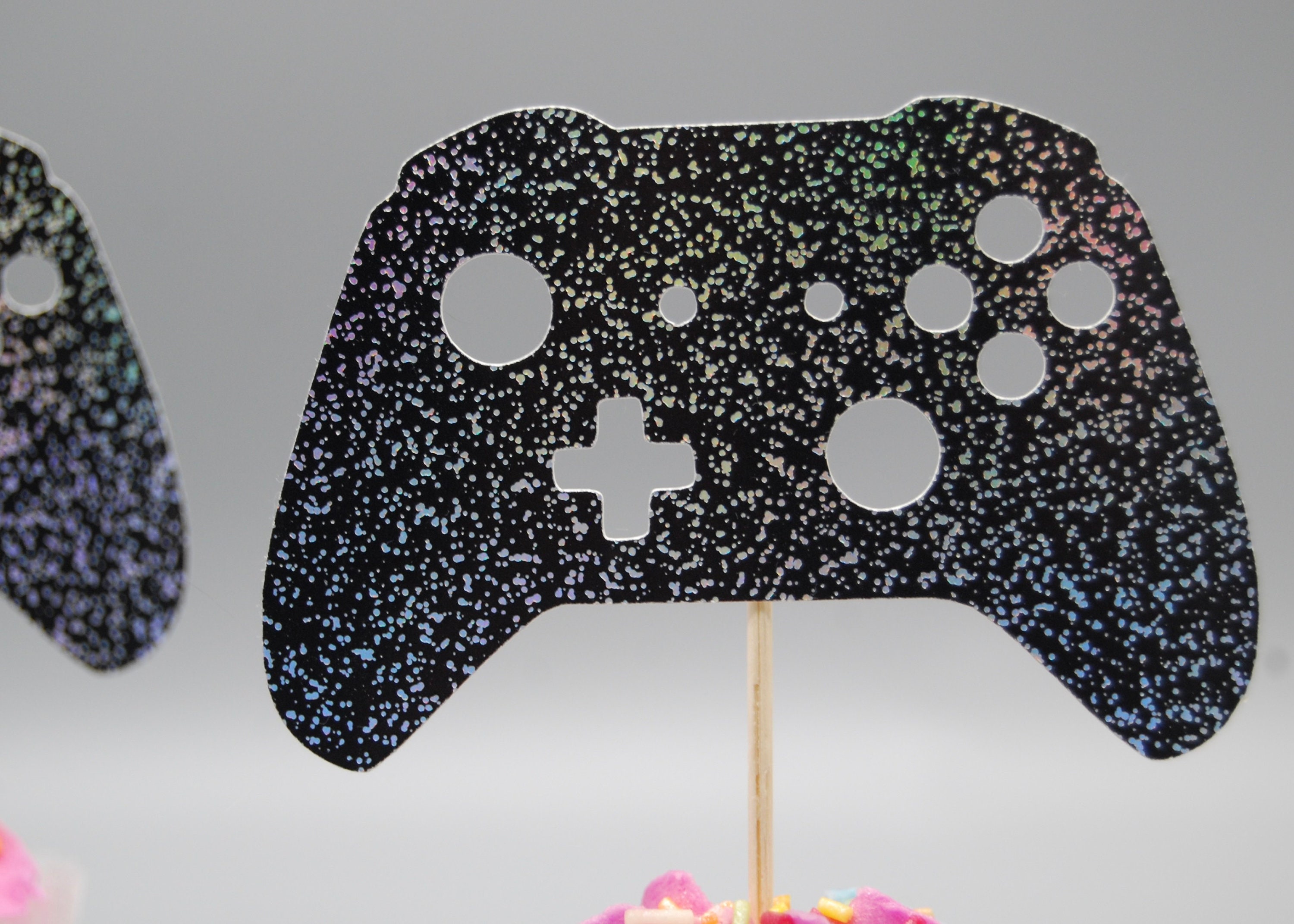 Set of 6 game controller cake toppers cup cake toppers x box Etsy