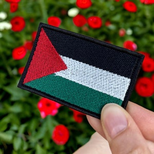 Palestine Flag Patch, 6x4cm | Sew on, Iron on, Velcro on the back