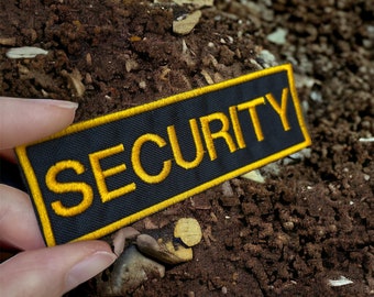 Embroidered SECURITY Patch – Sew On, Iron On, Velcro Backing
