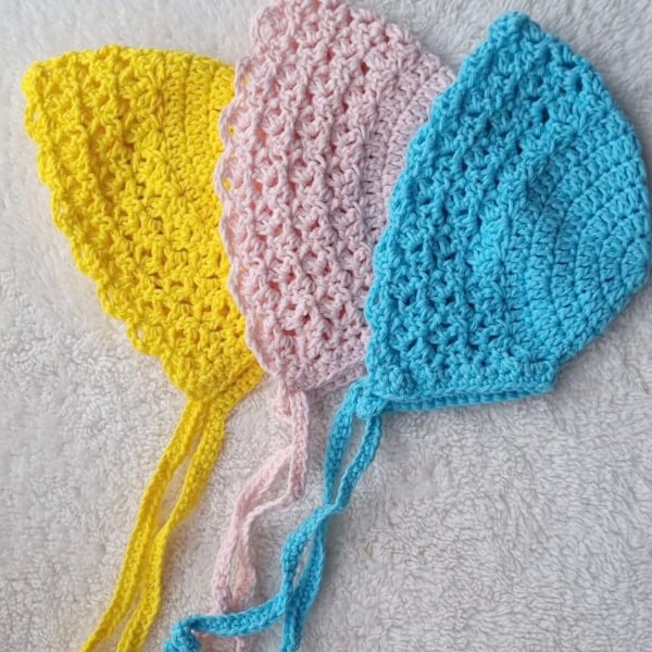 New born Baby Bonnet Crochet