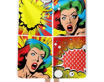 Pop Art Sherpa Blanket: Retro Comic Book Style Polyester Throw