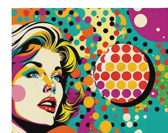 Pop Art Throw Blanket: Andy Warhol Style, Retro Comic Design