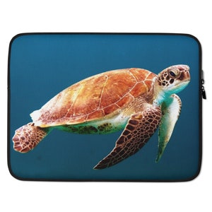 Schildkröten Print Laptop Hülle, Foto Print Laptop Hülle, Geschenk für Ihn, Geschenk für Sie, Geburtstagsgeschenk