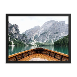 Mountain View From A Boat Wall Art Framed Poster, Scenery Wall Art Framed Poster, Landscape Framed Art Decor, Housewarming Gift