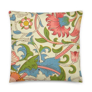 William Morris Cushion, housewarming gift, Floral Pillow, Textile Art Cushion